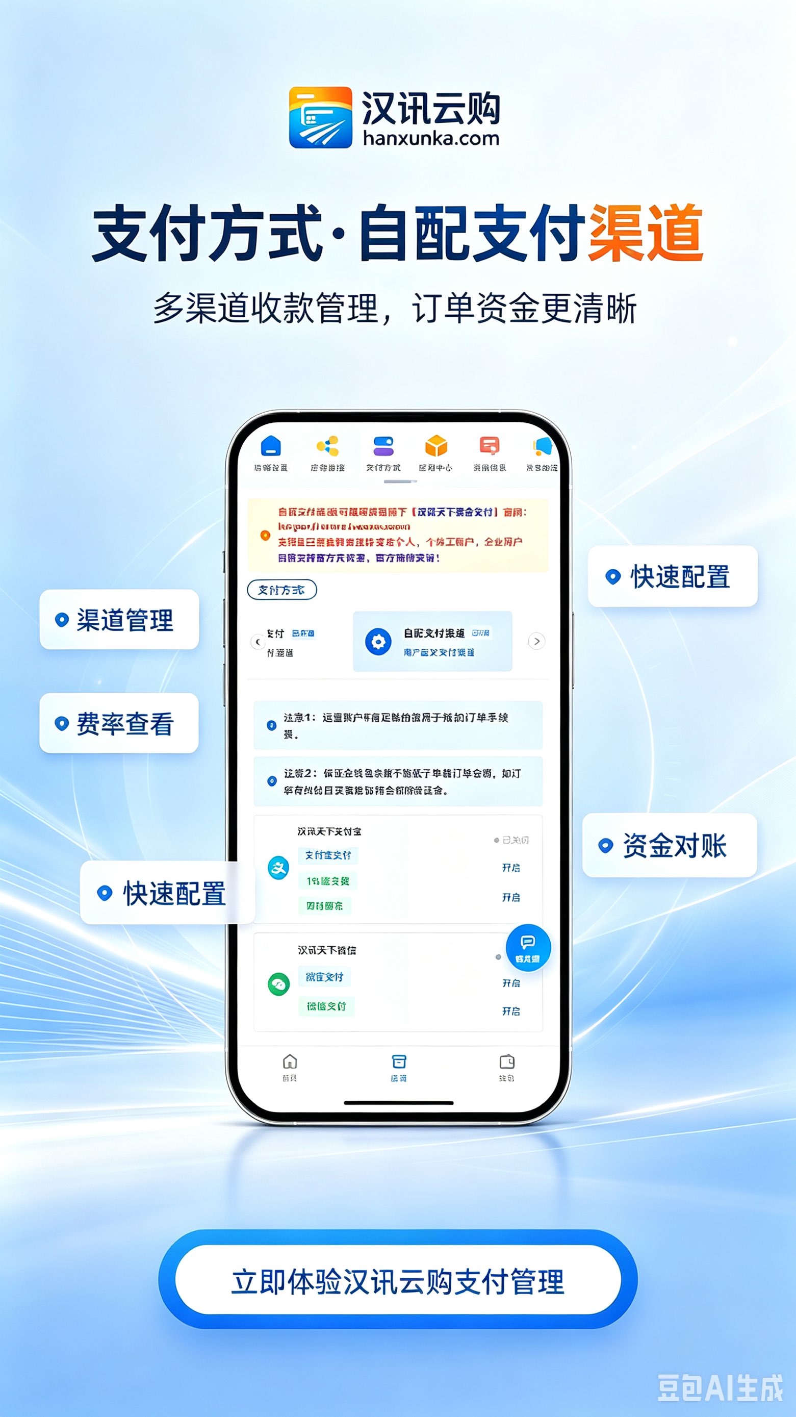 支持多支付通道